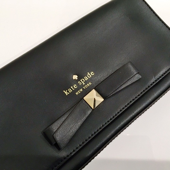 Kate Spade Small Black Gold Clutch - Picture 2 of 5